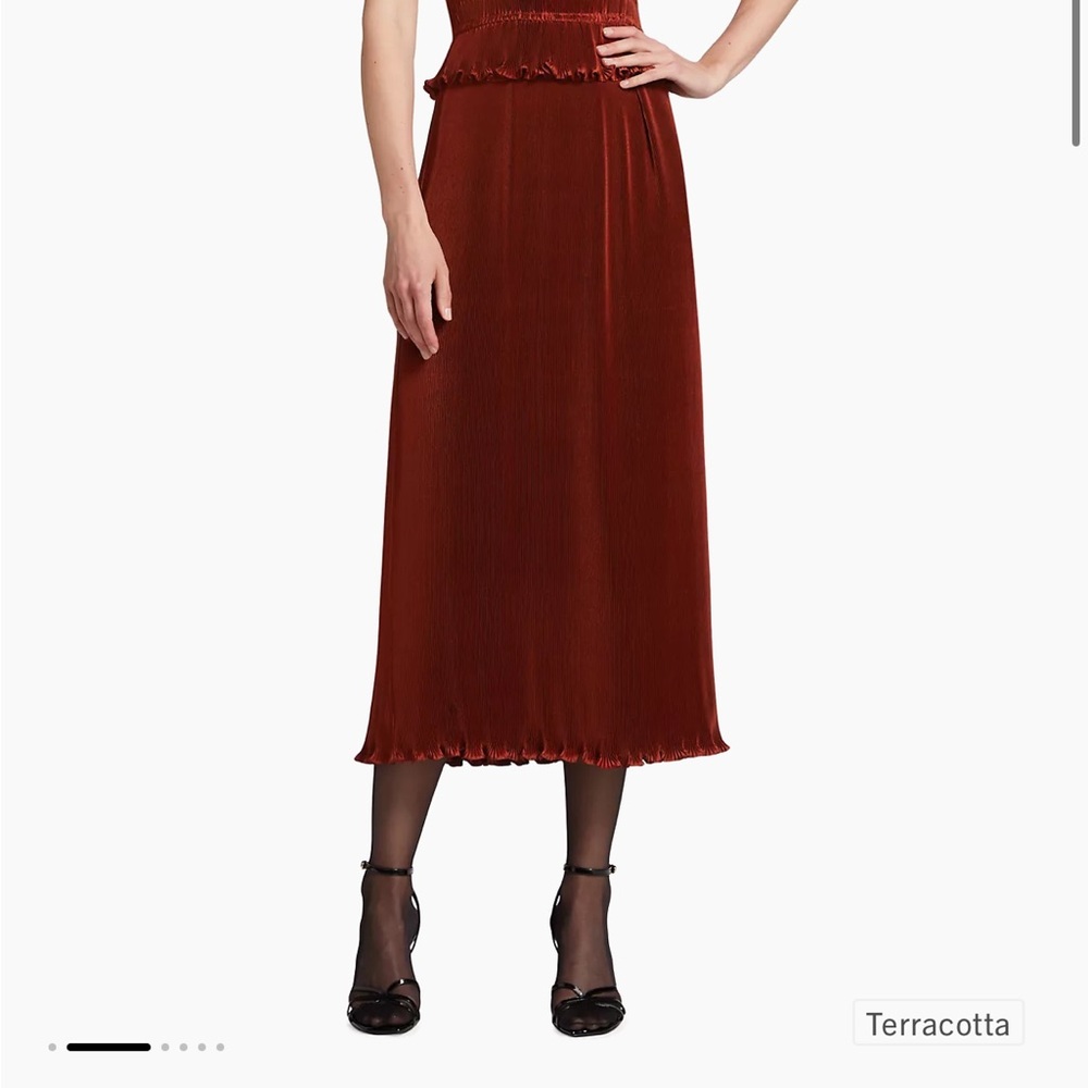 Brisha tiered midi dress- terracotta